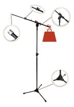 Kit Com 6 Pedestais Suporte Mic. Rmv Psu0135 Com Contra Peso