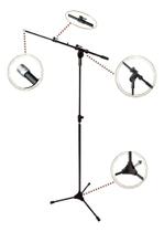 Kit Com 6 Pedestais Suporte Microf Rmv Psu0135 Tradicional