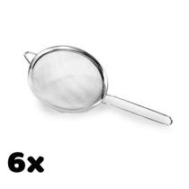 Kit Com 6 Peneiras 18cm Inox Moderna Luxo Kit Com 6 Peneiras 18cm Inox Moderna Luxo