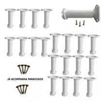 Kit Com 6 Pés Ajustáveis 12-21cm C/ Parafuso Para Móveis