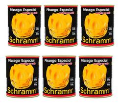 Kit Com 6 Pêssegos Em Calda Especial Schramm Lata 830g