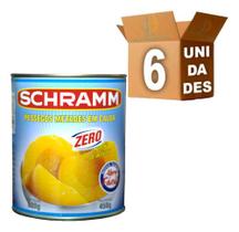 Kit Com 6 Pêssegos Em Calda Zero Açúcar 450g - Schramm