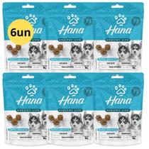 Kit com 6 petiscos hana snacks para cães filhotes - 80g