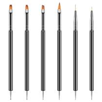 Kit com 6 Pincel para Unhas Artdone - Ponta Dupla Kit com 6 Pincel para Unhas Artdone - Ponta Dupla