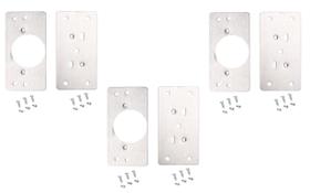 Kit Com 6 Placa De Reparo Para Consertar Dobradiça Armário Mdf + 36 Parafusos