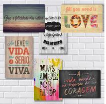 Kit Com 6 Placas Em Mdf - Frases Motivacionais - R+ Adesivos