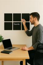 Kit com 6 Placas Planner 24x24cm e Caneta de Giz Líquido Branca