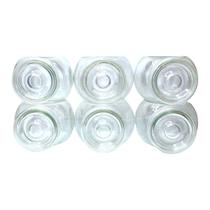 Kit Com 6 Porta Condimentos De Vidro Bubble 180 Ml Com Tampa