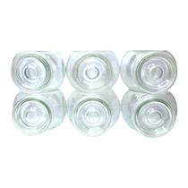 KIT com 6 Porta Condimentos de Vidro Bubble 180 ml com Tampa