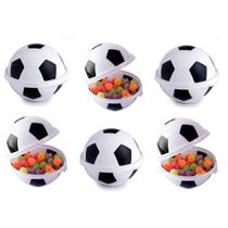 Kit com 6 Porta Mix Bola de Futebol Pote de Doces para Festas