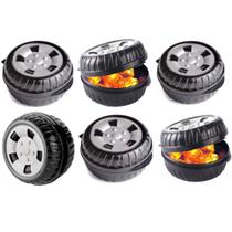 Kit com 6 Porta Mix Roda Pote de Doce e Lanches para Festa