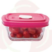 Kit com 6 Potes de Vidro Quadrado c/ Tampa 300ML Marinex Kit com 6 Potes de Vidro Quadrado c/ Tampa 300ML Marinex