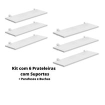 Kit Com 6 Prateleiras Mdp Bcas 20x28 Com Suportes D-core
