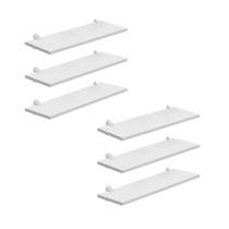 Kit Com 6 Prateleiras Mdp Bcas 20x60 Com Suportes D-core
