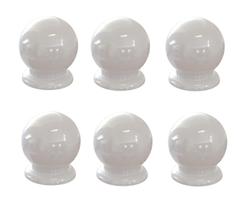 Kit com 6 Puxadores Para Gaveta Cômoda Armário Guarda Roupa Formato de Bolinha Plástico Kit com 6 Puxadores Para Gaveta Cômoda Armário Guarda Roupa Formato de Bolinha Plástico