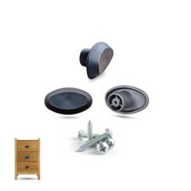 Kit com 6 Puxadores Plástico Móveis Planejados c/ Parafuso Fácil Instalação VÁRIAS VARIEDADES