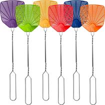 Kit com 6 raquetes mata-insetos W4W com cabo metálico de 52 cm Kit com 6 raquetes mata-insetos W4W com cabo metálico de 52 cm