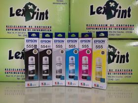Kit com 6 refil epson 555 e 554 para impressora tanque de tinta l8160 / l8180