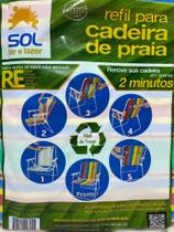 kit com 6 Refil para cadeira de praia alta - Metalúrgica Sol