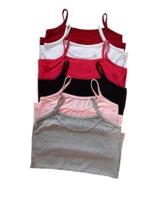 Kit Com 6 Regatas Básica Alcinha Feminina - Colorida Kit Com 6 Regatas Básica Alcinha Feminina - Colorida