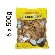KIT COM 6 - Rosquinhas Zero Lactose De Coco Rancheiro 500g - Zero Leite/Zero Lactose.