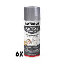 Kit com 6 rust-oleum metal protection metálico prata