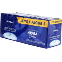 Kit Com 6 Sabonete Em Creme Nivea Care 90G Kit Com 6 Sabonete Em Creme Nivea Care 90G