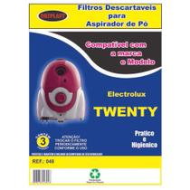 Kit Com 6 Sacos Descartáveis Aspirador De Pó Electrolux Twenty Kit Com 6 Sacos Descartáveis Aspirador De Pó Electrolux Twenty