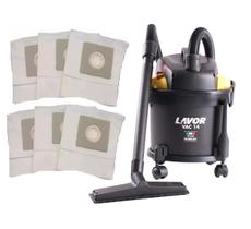 Kit com 6 sacos descartaveis aspirador de pó lavor vac 14