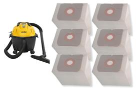 Kit com 6 sacos descartaveis aspirador de pó vonder 10 litros apv 1210