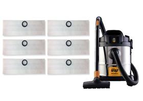 Kit com 6 sacos descartaveis aspirador de pó wap gtw 12 i