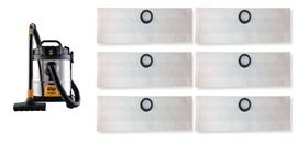 Kit com 6 sacos descartaveis aspirador de pó wap gtw inox 12l