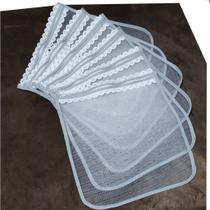 Kit com 6 Saquinho Maternidade com Zíper Tule Reforçado