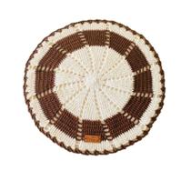 Kit com 6 Sousplat em Crochê Artesanal 35cm Off White e Marrom Kit com 6 Sousplat em Crochê Artesanal 35cm Off White e Marrom