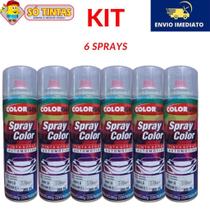 Kit com 6 Spray Primer Universal Colorgin 300ml Ótimo Poder de Enchimento - Uso Automotivo