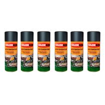 Kit com 6 sprays alta temperatura preto fosco colorgin Kit com 6 sprays alta temperatura preto fosco colorgin