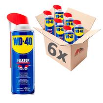 Kit com 6 Sprays Multiuso WD40 Flextop Bico Inteligente Desingripante Lubrificante 500ml