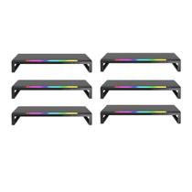 Kit com 6 Suportes Base para Monitor RGB Ajustável Bright