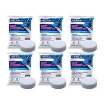 Kit Com 6 Tabletes De Cloro Organico 20g Para Piscina Desinfeta Oxida E Clarifica