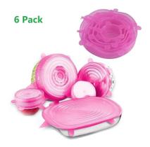 Kit com 6 Tampas de Silicone Universal Kit com 6 Tampas de Silicone Universal