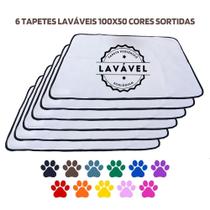 Kit com 6 Tapetes Adestradores Inteligente de Alta Absorção 100x70 Sortidos - 200 Lavagens - Vila Flor