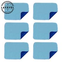 Kit com 6 Tapetes Adestradores Inteligente de Alta Absorção 70x50 Azul - 200 Lavagens - Vila Flor