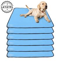 Kit com 6 Tapetes Higiênicos 100x70 Azul 200 Lavagens para cães - Alta Absorção