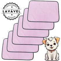 Kit com 6 Tapetinhos Alta Absorção para Pets 70x50 Rosa 200 Lavagens Pee Dog Kit com 6 Tapetinhos Alta Absorção para Pets 70x50 Rosa 200 Lavagens Pee Dog