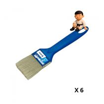 Kit com 6 tigre trincha media 728-2 sint branco Kit com 6 tigre trincha media 728-2 sint branco