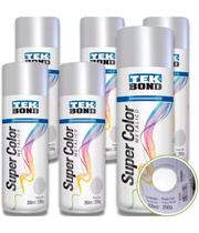 Kit Com 6 Tinta Spray Cromado Metalico Tekbond 350ml