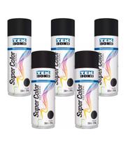 Kit Com 6 Tinta Spray Preto Fosco Tekbond Tekbond 350ml/250g