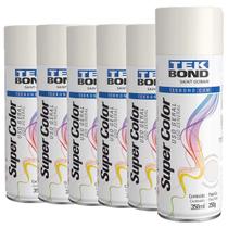 Kit com 6 Tintas Spray Branco Brilhante 350ml Tekbond Kit com 6 Tintas Spray Branco Brilhante 350ml Tekbond