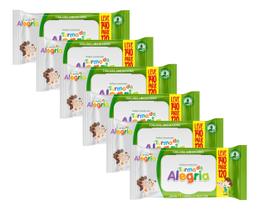 Kit Com 6 Toalha Umedecida Turma da Alegria Leve 140 Pague 120 Total 840 Unidades