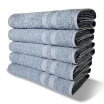 Kit Com 6 Toalhas Banho 430g/m² Grande Grossa 80x150cm Lisboa Azul Claro Kit Com 6 Toalhas Banho 430g/m² Grande Grossa 80x150cm Lisboa Azul Claro